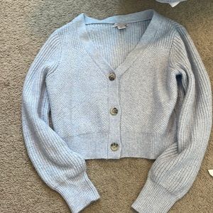 Blue knit sweater